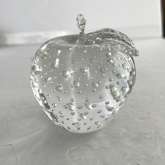 Vintage Handmade Pairpoint Control Bubble Apple Paperweight - Picture 1 of 6